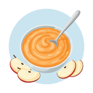 ALL-TENET-Poop and Your Colon-Infographic-300x300-2026-06 Bowl of smooth applesauce with sliced apples