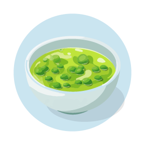ALL-TENET-Poop and Your Colon-Infographic-300x300-2026-07 Green pea soup in white bowl