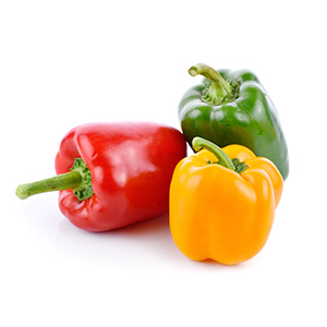 bellpep Red green and yellow bell peppers