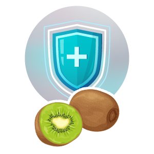 Kiwi fruit supporting immune system shield