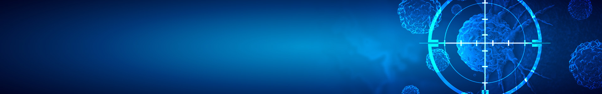 Blue medical background with cells and target graphic
