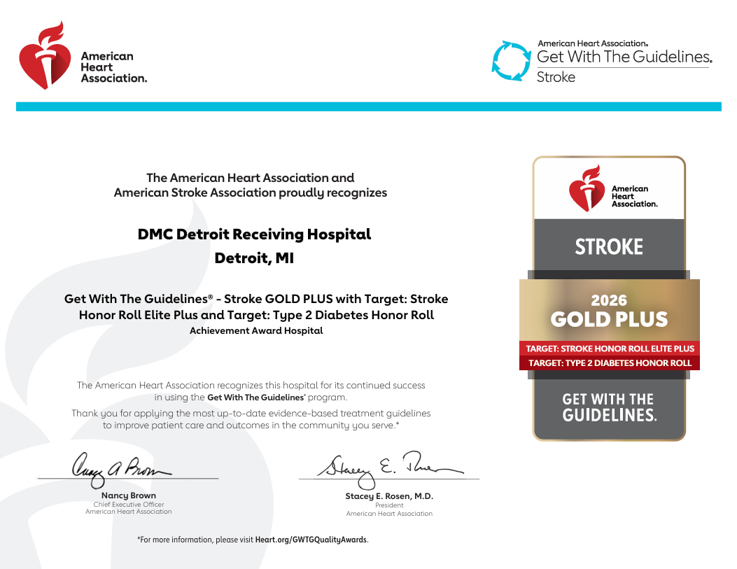 DMC Detroit Receiving Hospital - Stroke GOLD PLUS