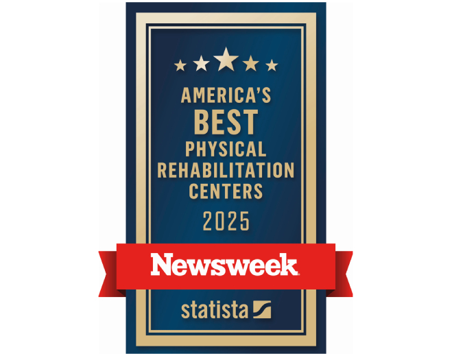 Newsweek rehabilitation center award badge