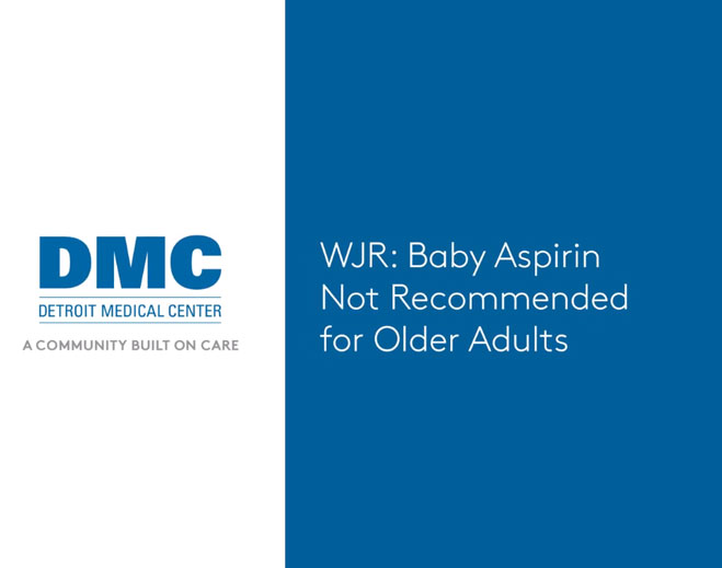 DMC baby aspirin health advisory graphic