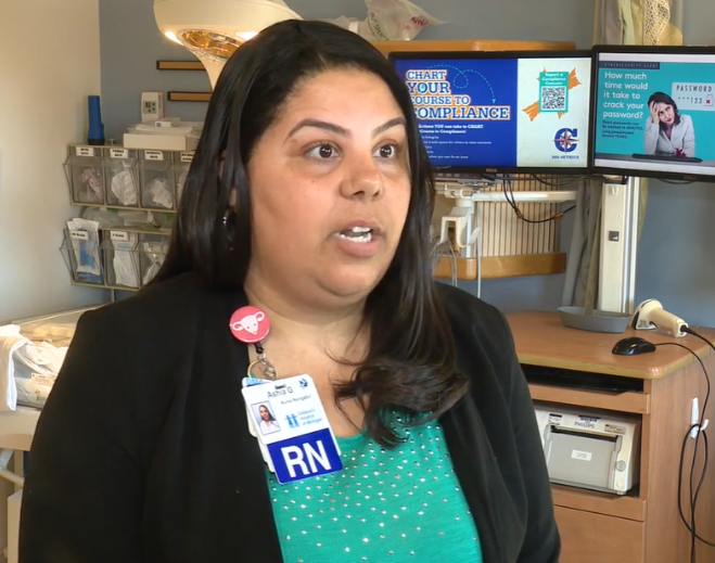 Registered nurse interviewed in hospital