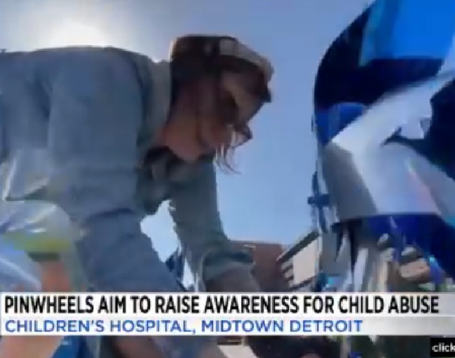Pinwheels raising child abuse awareness