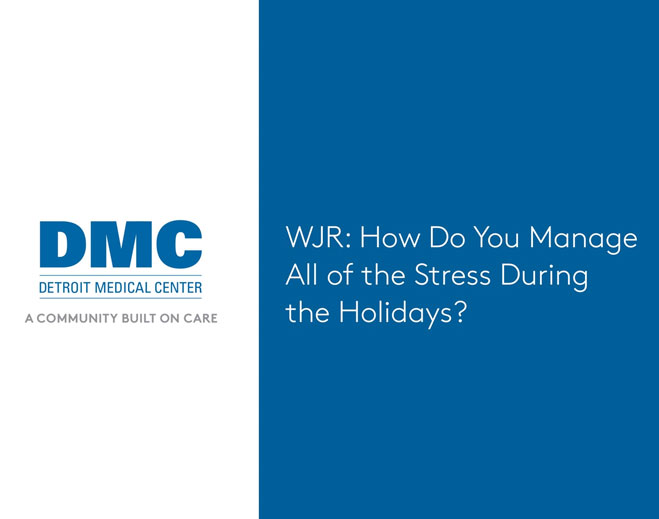 DMC holiday stress management graphic