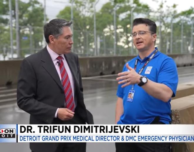 Doctor interviewed at Detroit Grand Prix