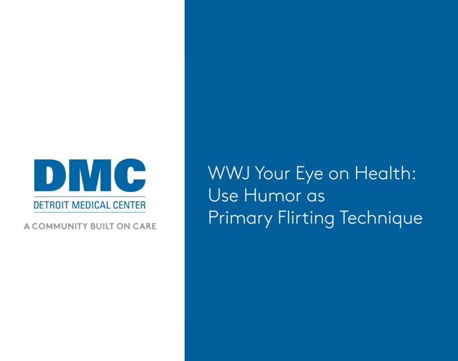 DMC humor and flirting health graphic