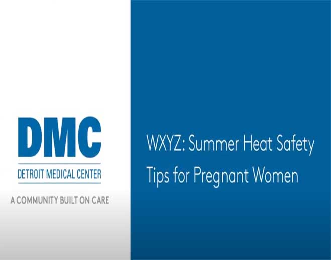 DMC summer heat safety pregnancy tips graphic
