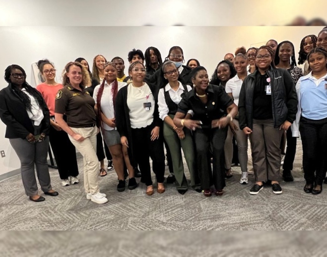 Group community outreach event photo