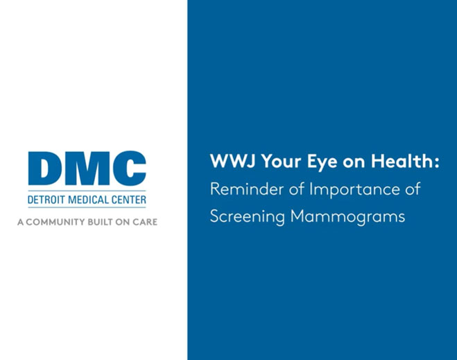 DMC mammogram screening reminder graphic