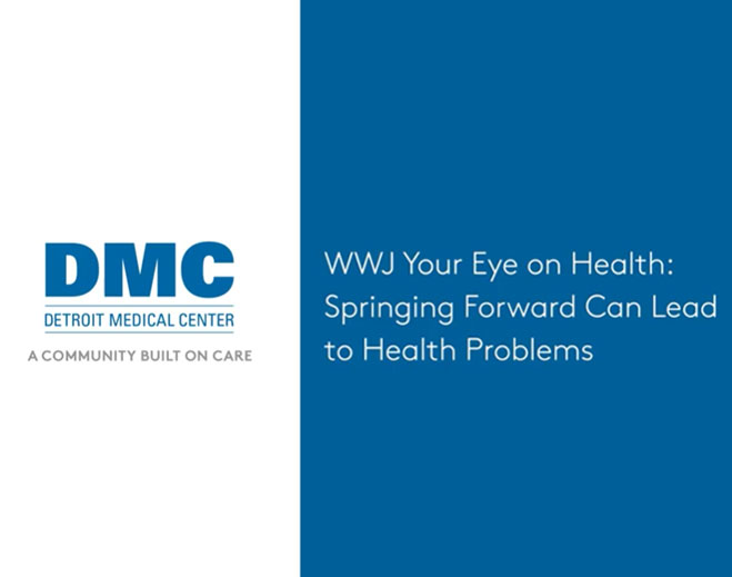 DMC daylight saving health awareness graphic