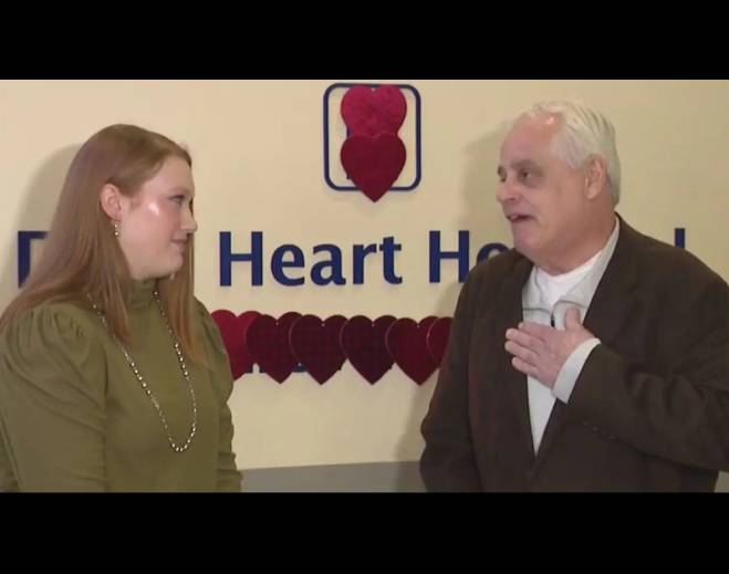 Heart health interview discussion scene