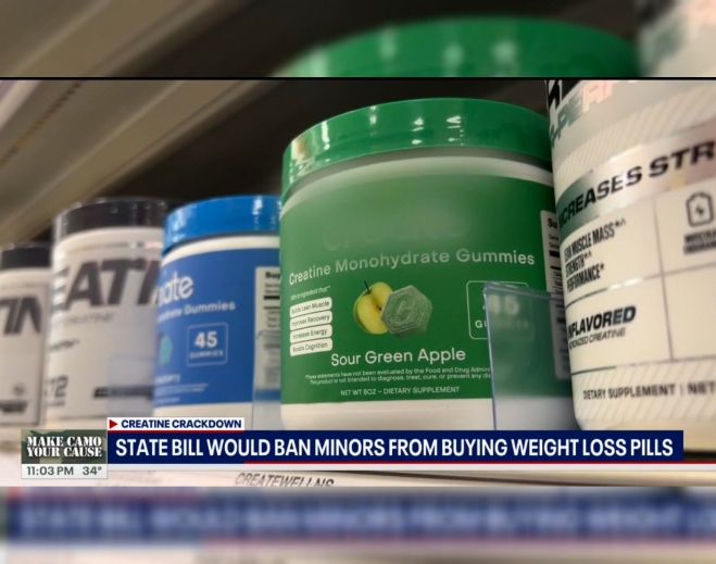 Weight loss supplements on store shelf