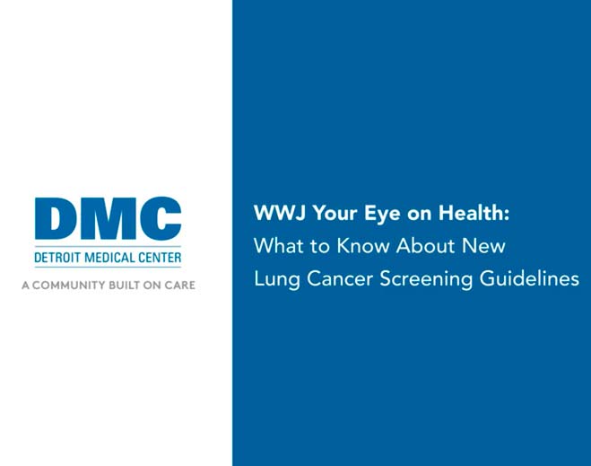 DMC lung cancer screening guidelines graphic