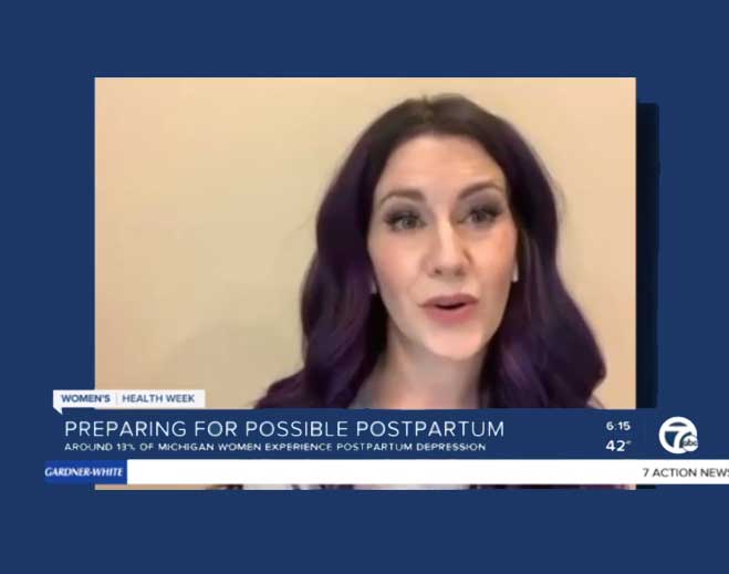 TV interview about postpartum depression
