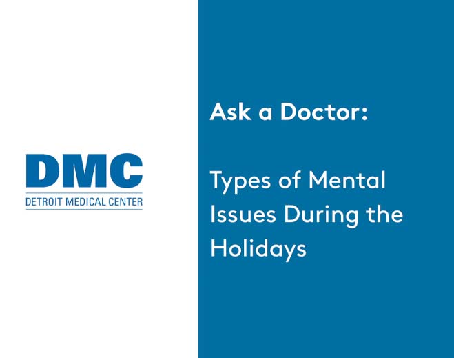 DMC holiday mental health issues graphic
