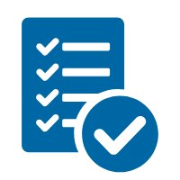 Checklist with approval checkmark icon