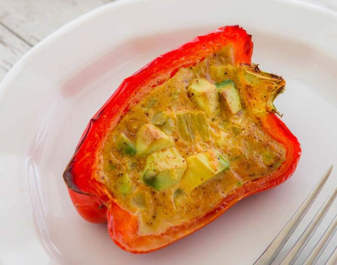 Southwestern Avocado-Bell Pepper Quiche Cups