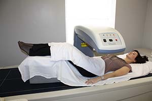 woman in densitometer