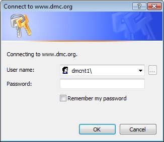 dmc network password prompt