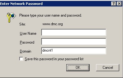 dmc password prompt